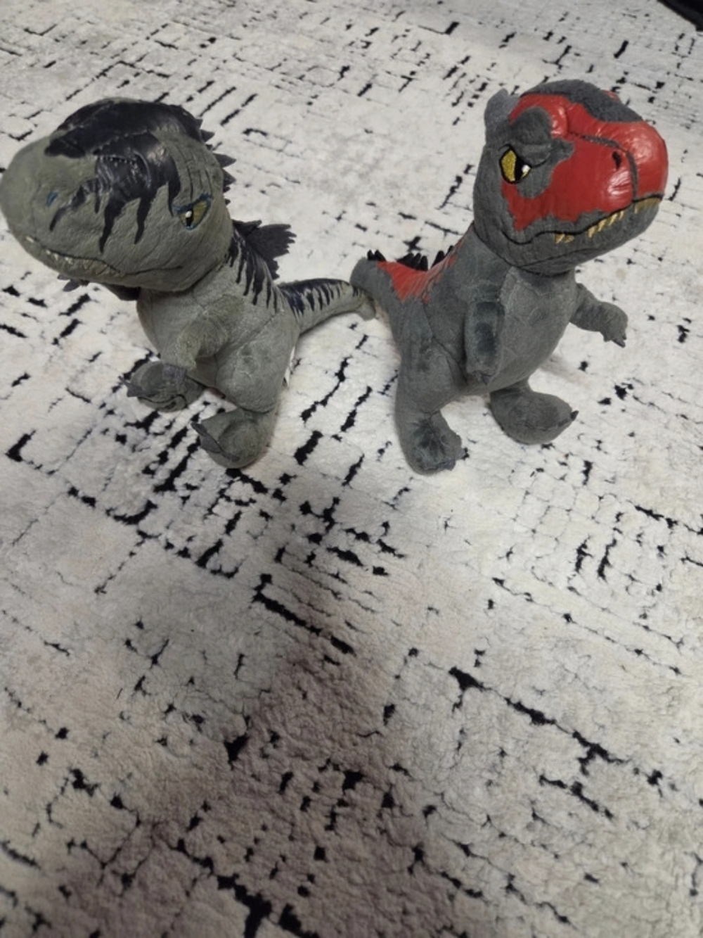 Jurassic Park Dinosaur Plush Toy Set Gray & Red